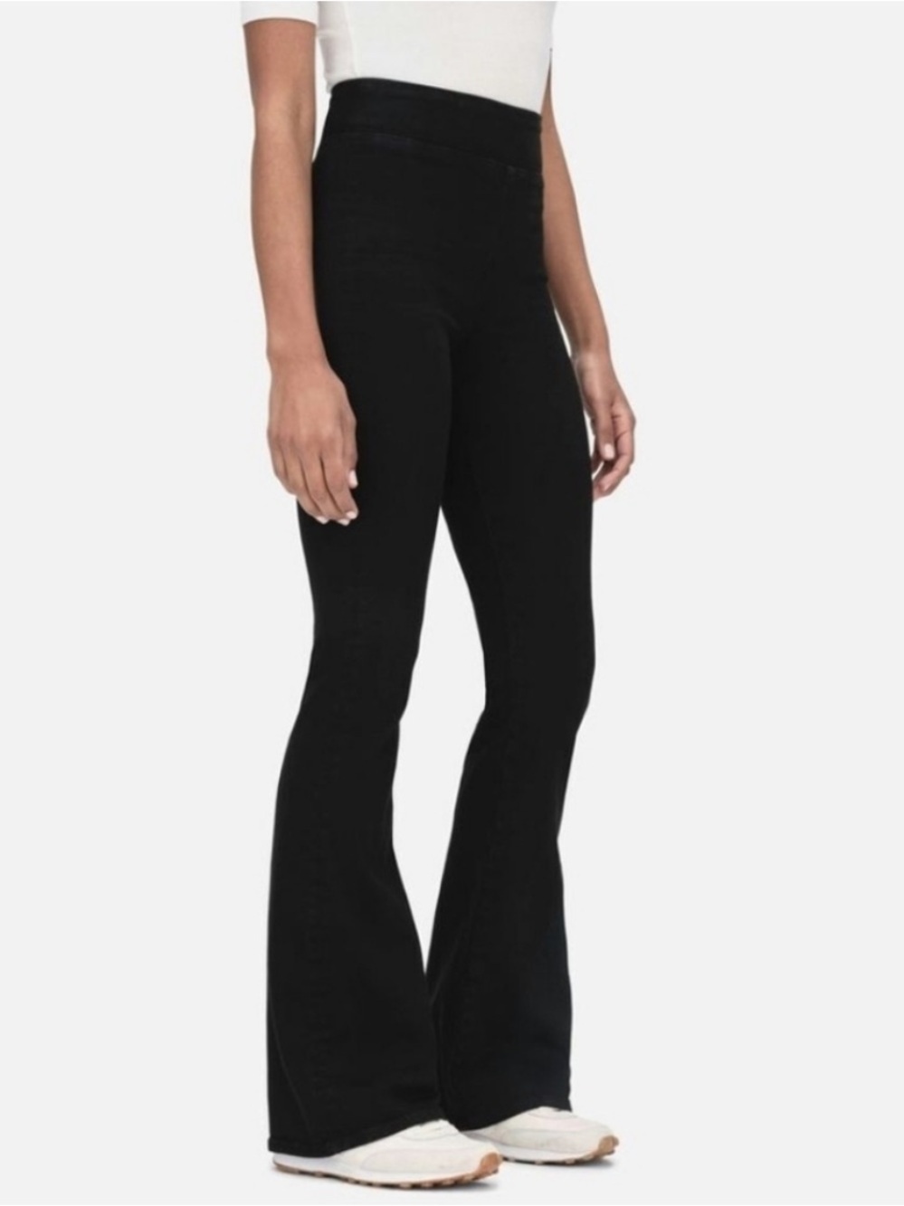 Frame The Jetset Flare Jeans Size 30 31 32 33 34 Black Sheen Noir NWT New
